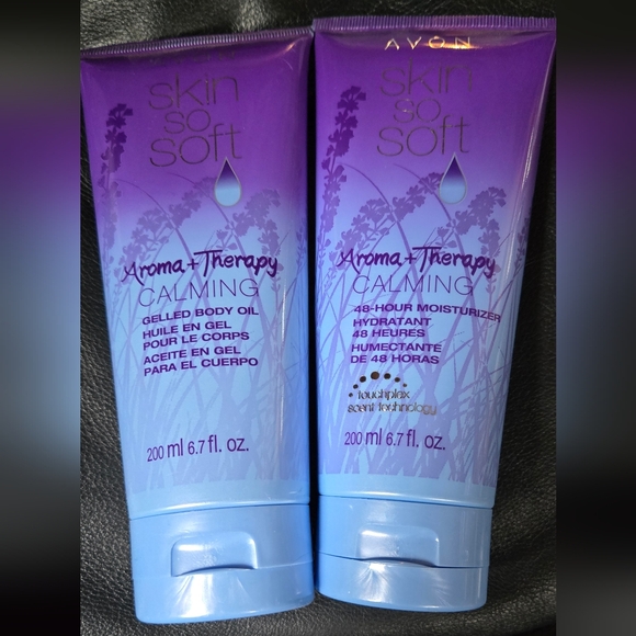 Avon Skin So Soft Calming body Gel and 48hr Moisturizer Set FULL NEW SZ6.7floz - Picture 2 of 6